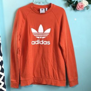 Adidas Orange Pullover Sweatahirt Size Small